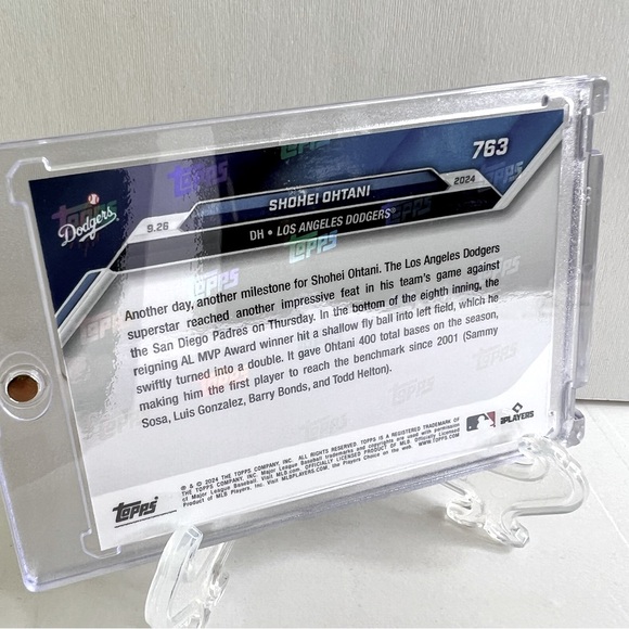 Shohei Ohtani Topps 763 1st to reach 400 total bases - Picture 4 of 4